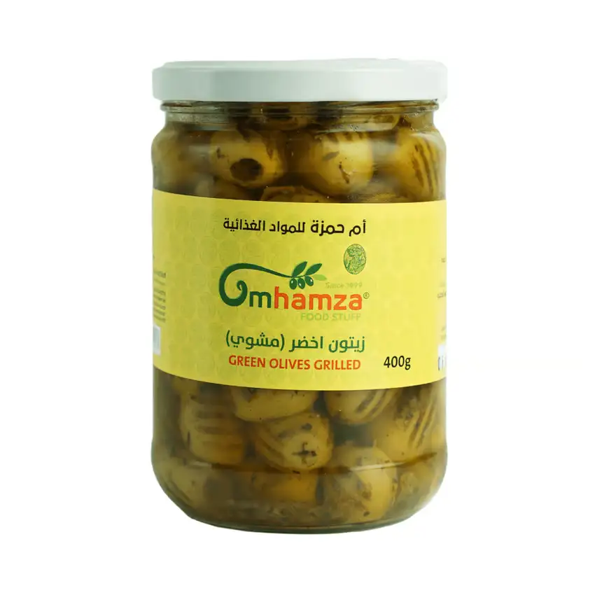 زيتون أخضر بالزيت (مشوي) أم حمزة 400g