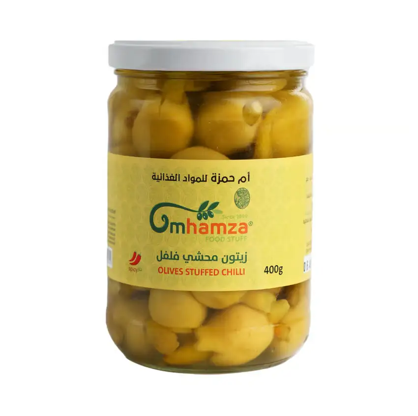 زيتون محشي فلفل أم حمزة 400g